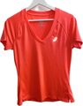 Asics Shirt Damen Oberteil Sport laufen mit Reflektor Logo neonrot Gr M