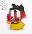 3D Metall Deutschland Flagge Fahne Logo Schild Sticker  Emblem Badge Aufkleber