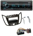 Kenwood MP3 Bluetooth DAB USB CD Autoradio für Ford C-Max / Kuga - dunkelbraun