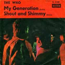 7" Who – My Generation / Shout And Shimmy / Germany 1965