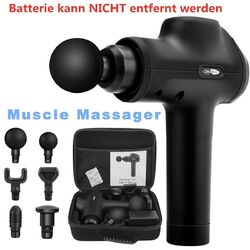 LCD Electric Massage Gun Massagepistole Massager Muscle Massagegerät + 6 Köpfe