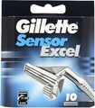 Gillette Sensor Excel Rasierklingen Original, 10 Ersatzklingen,Doppelklinge,OvP 
