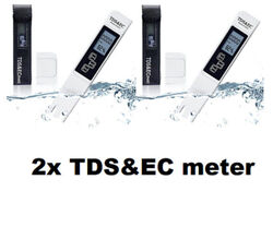 2x Digital Tester TDS EC Wassertest Meter Messgerät Leitwertmessgerät 0-9990ppm