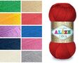 ALIZE DIVA Wolle weich glänzend 100% Microfaser Polyacryl (100g, Farbauswahl)