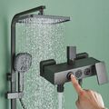 Grau Duscharmatur Regendusche Duschsystem Duschset mit Handbrauset Duschsäule DE