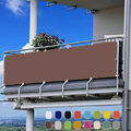 Balkon Sichtschutz Balkonabdeckung Wasserdicht Winddicht UV-Schutz Brown Neu