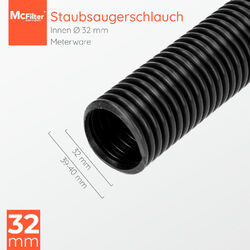 Staubsauger Schlauch Ø 32/35/36/38 mm Saugschlauch Meterware für div. Hersteller
