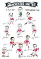 Manchester United FC 1948 FA Cup Finale Siegerteam A4 Druck