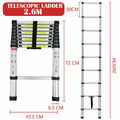 2,6-6m Alu Teleskopleiter Stehleiter Ladder Anlegeleiter Mehrzweckleiter Leiter