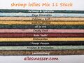shrimp lollies MIX  11 Stück 11 Sorten Garnelen Futter Fische Sticks Guppy Welse