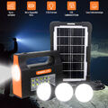 Tragbare Solar Generator Powerstation Solarpanel Kit Akku Ladegerät Taschenlampe