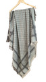 Gucci Tuch Schal aus Wolle/Seide 125 x 125 cm Beige Braun mit Fransen