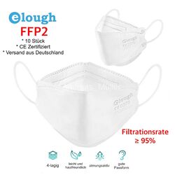 10x FFP2 Maske weiß Mundschutz Atemschutzmaske 4D Fisch Maske Erwachsene♦️CE Zertiziert♦️Premium Qualität♦️Schneller Versand 