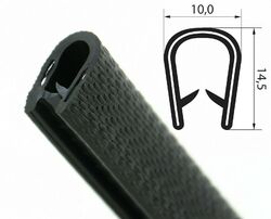 KS1-4S-M Kantenschutz Profil für Bleche 1mm 2mm  3mm 4mm Klemmprofil Kederband y