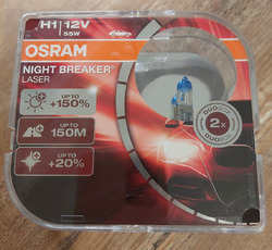 2x Osram Night Breaker Laser Next Generation H1 12V 55W +150% mehr Sicht Duo Box