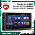 8-Kern DAB+ Android 12 Doppel Din Autoradio GPS Navi WiFi BT 5.0 CarPlay DSP SWC