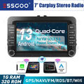 7" Autoradio Carplay Android 13 32G GPS SAT Nav Für VW GOLF 5 Touran Polo Tiguan