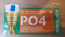 DFB Pokalfinale 2024 Berlin  VIP Parkplatz P04 Parkschein