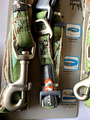 United Pets Hundehalsband Papure, grün Tarnlook L 35-53cm x 15mm + LEINE 1,2m