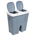 Dual Küchenwanne für Abfall & Recycling 50L (2x25L) Mülleimer L. Blau Mülleimer Mülleimer