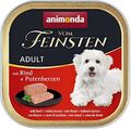 animonda Vom Feinsten Adult Nassfutter für ausgewachsene Hunde, Rind + Putenherz