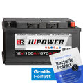 Autobatterie PKW Batterie 12V 100Ah Starterbatterie statt 88 90 92 92 105 110Ah
