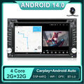 Android 14.0 Universal Autoradio DOPPEL 2 DIN NAVI CarPlay GPS FM/AM DVD DAB+BT