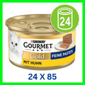 24 x 85 g PURINA Katzenfutter Nass Gourmet Gold Feine Pastete mit Huhn