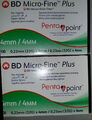 2 x BD Micro-fine plus 4mm Pentapoint Pennadeln