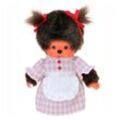 Monchhichi Plüschfigur Kellnerin Mädchen 20 cm Monchhichi Puppe im karierten Kleid