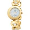 Funkuhr MASTER TIME "Lady Line, MTLA-10789-75M" Armbanduhren goldfarben Damen Quarzuhren