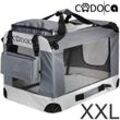 Cadoca - Hundetransportbox faltbar Katzentransportbox Transportbox Autobox Hundebox Box versch. Größen Farbwahl xxl - Grau