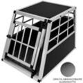 Monster Shop - Auto Hundetransportbox Kleine Einzelbox Hundebox Transportbox Gitterbox Fahrzeugbox Kofferraumbox Katzen Hunde Aluminium Trapez
