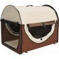 Pawhut - Hundebox faltbare Hundetransportbox Transportbox für Tier 2 Farben 5 Größen (xxl (97x71x76 cm), Kaffee) - Kaffee