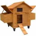 Mucola - Rollbarer Hühnerstall inkl. 2 Nestboxen und Rampe Hühnerhaus Geflügelstall Holz