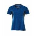Accelerate T-Shirt, Damenpassform mit feuchtigkeitstransportierendem coolmax® pro und V-Ausschnitt Gr. l azurblau/schwarzblau - azurblau/schwarzblau