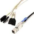 Kabel mit Stecker MiniSAS - hd sff - 8644 / 4 x sata 7-pin von 1 m - Cablemarkt