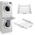 en.casa Verbindungsrahmen für Waschmaschine/Trockner mit Handtuchhalter