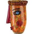 Casablanca by Gilde Tischvase Punky (1 St), dekorative Vase aus Glas, Blumenvase, orange