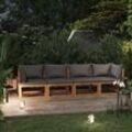 Maisonchic - 4-Sitzer-Gartensofa Loungesofa Sitzgruppe mit Auflage Akazie Massivholz DE39506