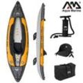 Aqua Marina Kajak 330x90 cm für 1 Person mit Luftsitz verstellbarer Lehne Transporttasche Reparaturs