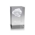 VIP-LASER Dekofigur 3D Glaskristall Rose mit Text 'Alles Liebe zum Muttertag'