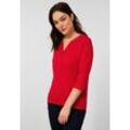 Cecil 3/4-Arm-Shirt in Unifarbe, rot