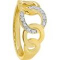 VANDENBERG Damen Ring, 375er Gold mit 10 Diamanten, zus. ca. 0,04 Karat, gold, 56