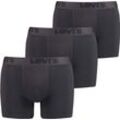 Levi's® Unterhose, 3er Pack, hoher Baumwoll-Anteil, Logo-Bund, für Herren, schwarz, M