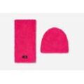 UGG® Set aus Sherpa-Beanie und Schal für Kinder in Neon Pink, Größe 2/4 YRS