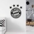 Fc Bayern München - Fußball Logo 28x30cm Wandtattoo Fanartikel Merch - Schwarz