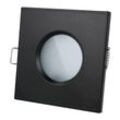 Led Line - IP65 Deckenleuchte Einbaurahmen 73Ø Wasserdicht Einbaustrahler Lampe Spot Einbau Leuchte Eckig Schwarz aus Aluminium mit Fassung GU10