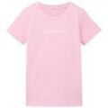 TOM TAILOR Mädchen T-Shirt mit Bio-Baumwolle, rosa, Logo Print, Gr. 92/98