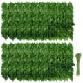 Vingo - Sichtschutzhecke Windschutz Efeu Sichtschutz Balkonverkleidung Blätterzaun,Wassermelonenblätter - Grün